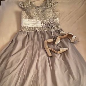 Silver Evening Gown